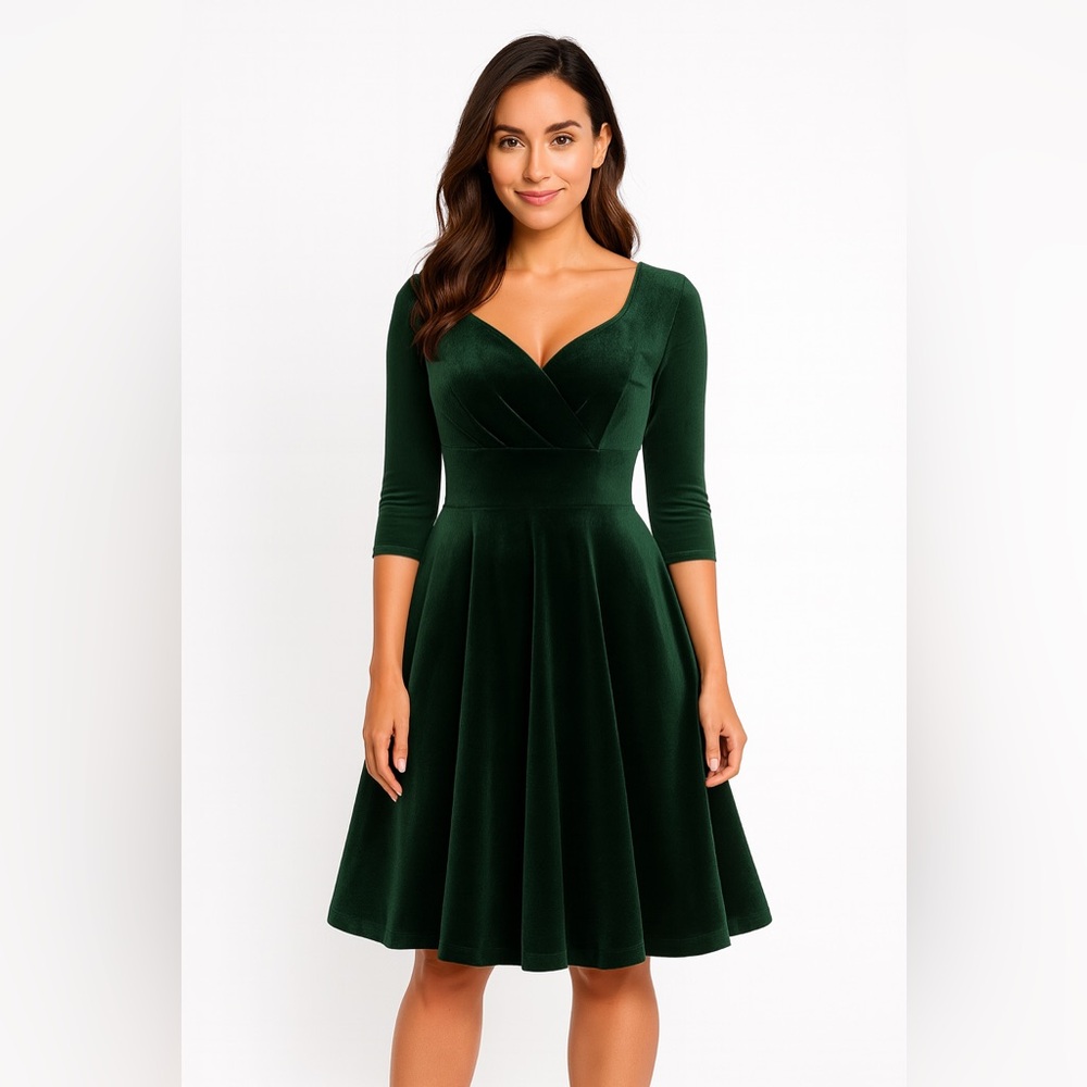 Velvet Sweetheart Dress for formal holiday party